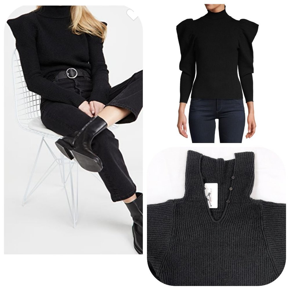 NWT Line & Dot Kaylee Turtleneck Puff Sweater